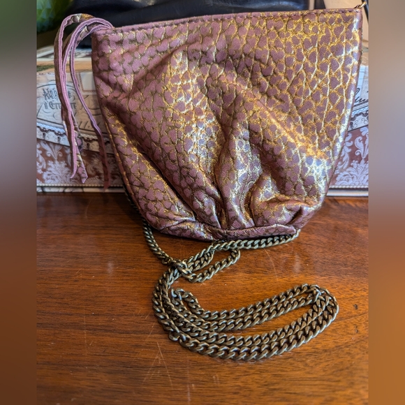 Chi Leather and Chain strap mini crossbody NWOT - Picture 3 of 9